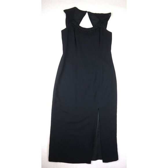 CAROLE LITTLE - WOMEN'S BLACK MIDI EVENING COCKTAIL DRESS - SIZE 10 - Picture 1 of 7